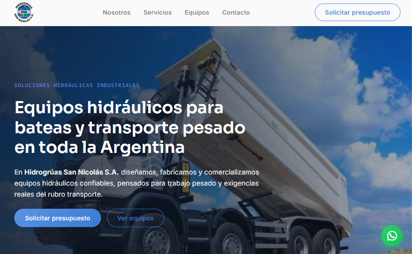 Hidrogrúas San Nicolás – Proyecto digital