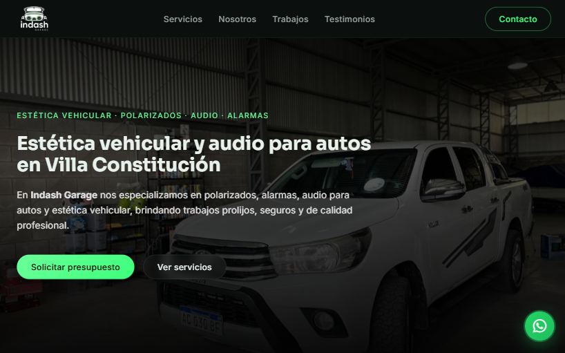 Indash Garage – Proyecto digital