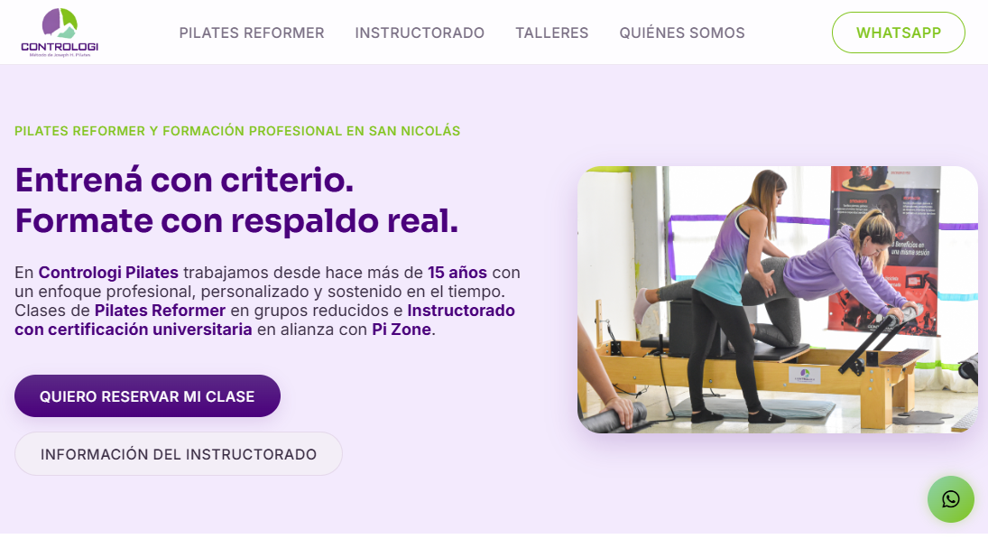 Proyecto web institucional para negocio de servicios